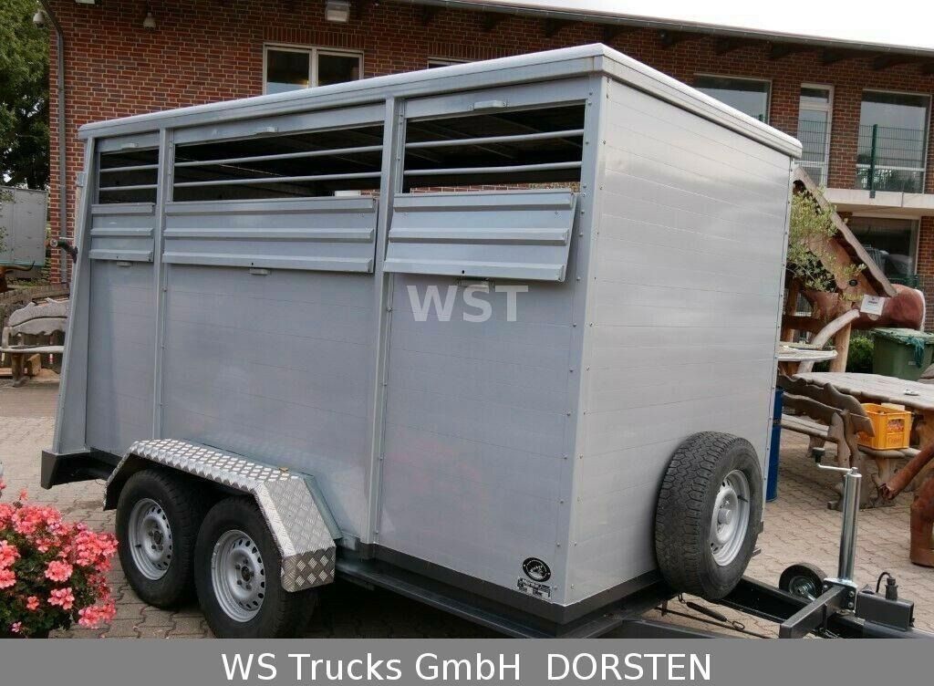 Menke-Janzen Einstock Tandem Viehanhänger ohne TÜV — used livestock trailer for sale