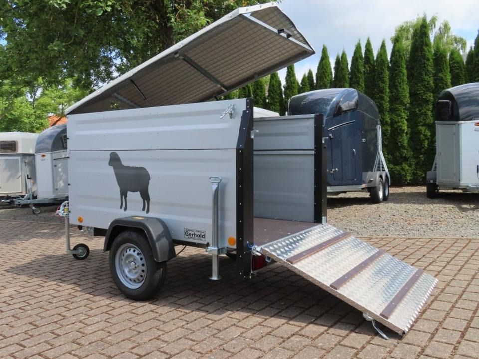 TPV Kleinviehanhänger 1,0t Flügeltür Viehanhänger Ziegen Schafe — used livestock trailer for sale