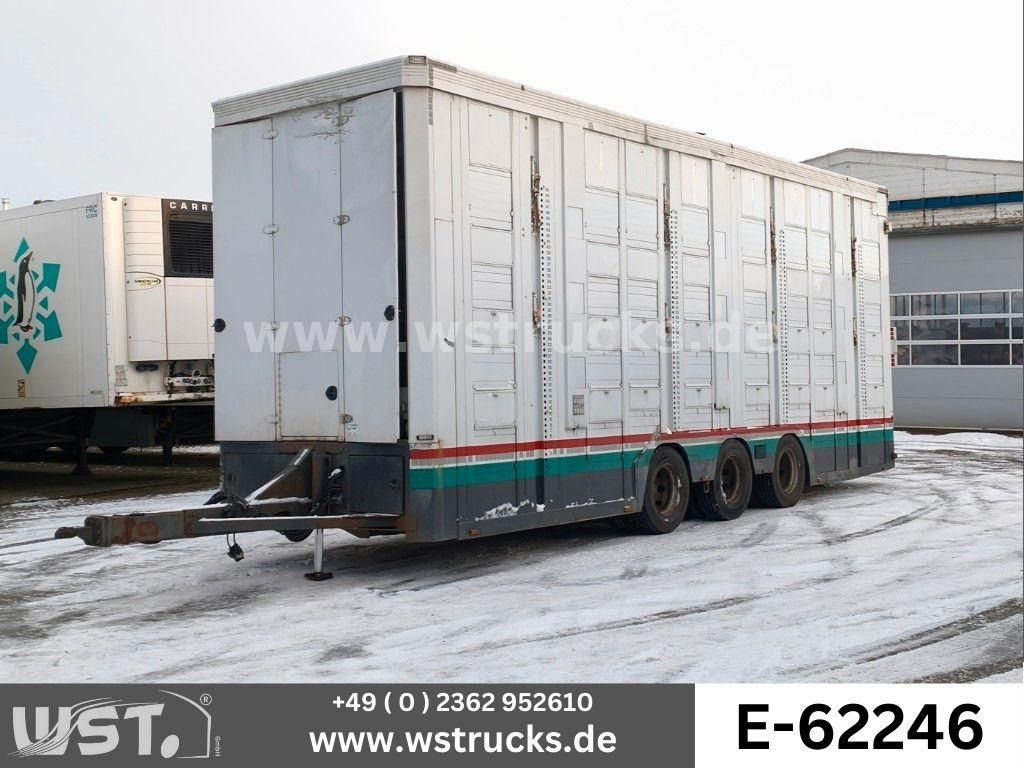 Menke-Janzen Tandem 3 Achsen | 2 Stock | Hubdach | Aggregat — used livestock trailer for sale